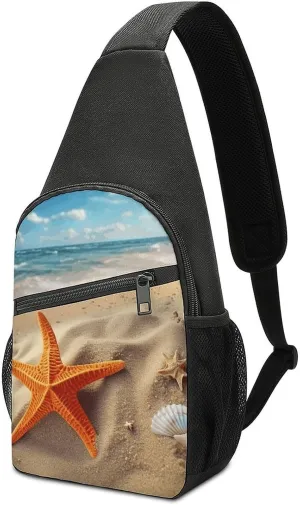 Sling Bag for Women Men Crossbody Bag Chest Bag Saguaros at Sunset Sling Backpack Fanny Packs Travel Hiking Daypack