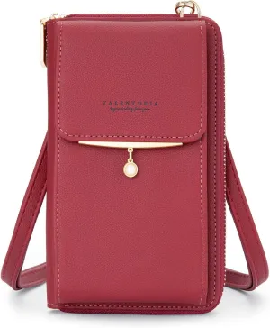 Small Crossbody Bag Cell Phone Purse Wallet Leather Card Slot Clutch for Women, One Color, One Size