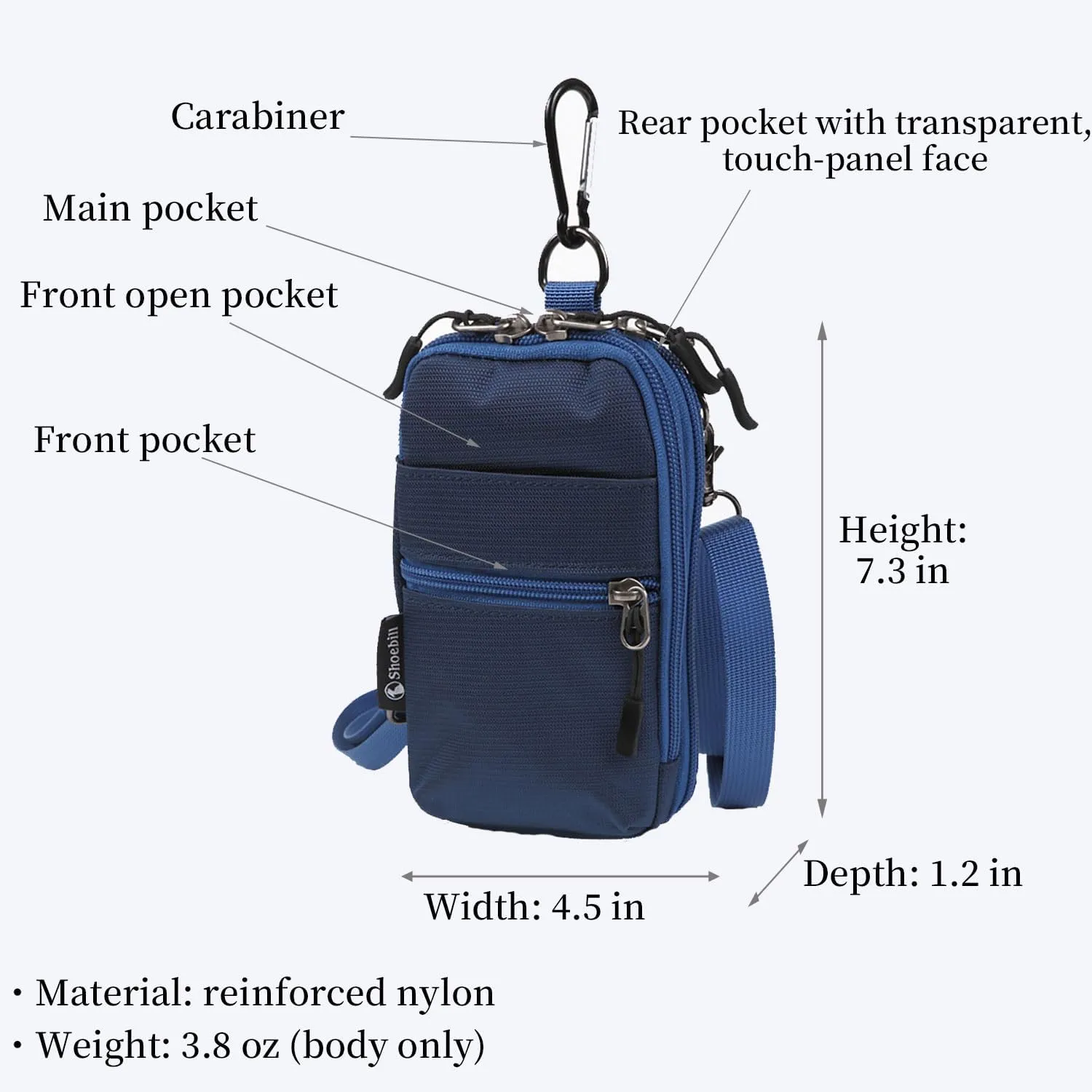 Small Crossbody Bag Cell Phone, Touch Panel Operation Supported, Mini Over Shoulder