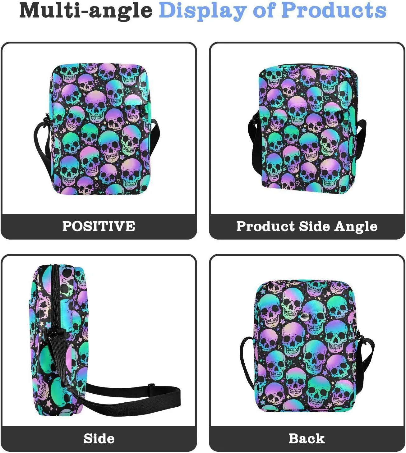 Small Crossbody Bag for Men Women Mini Messenger Bag Shoulder Handbag With Adjustable Straps