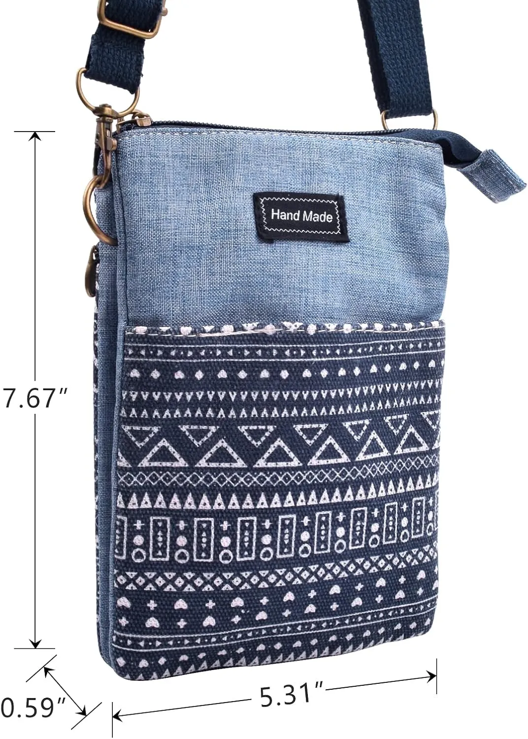 Small Crossbody Bag for Women Mobile Phone Purse National Pattern Shoulder Bag Handbags Coin Pouch for Women