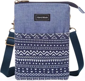Small Crossbody Bag for Women Mobile Phone Purse National Pattern Shoulder Bag Handbags Coin Pouch for Women