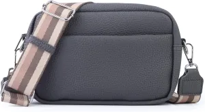 Small Crossbody Bag with Wide Guitar Strap Camera Purse Shoulder Handbag Satchel