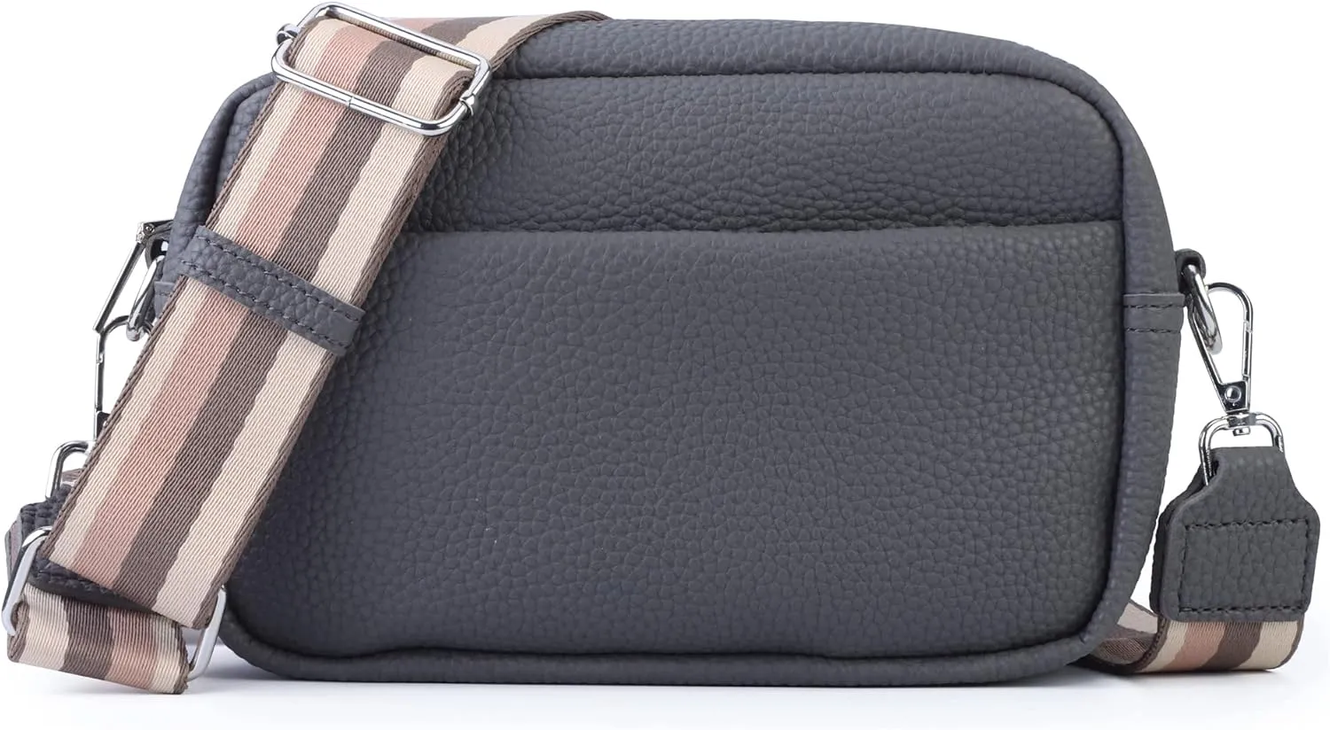 Small Crossbody Bag with Wide Guitar Strap Camera Purse Shoulder Handbag Satchel