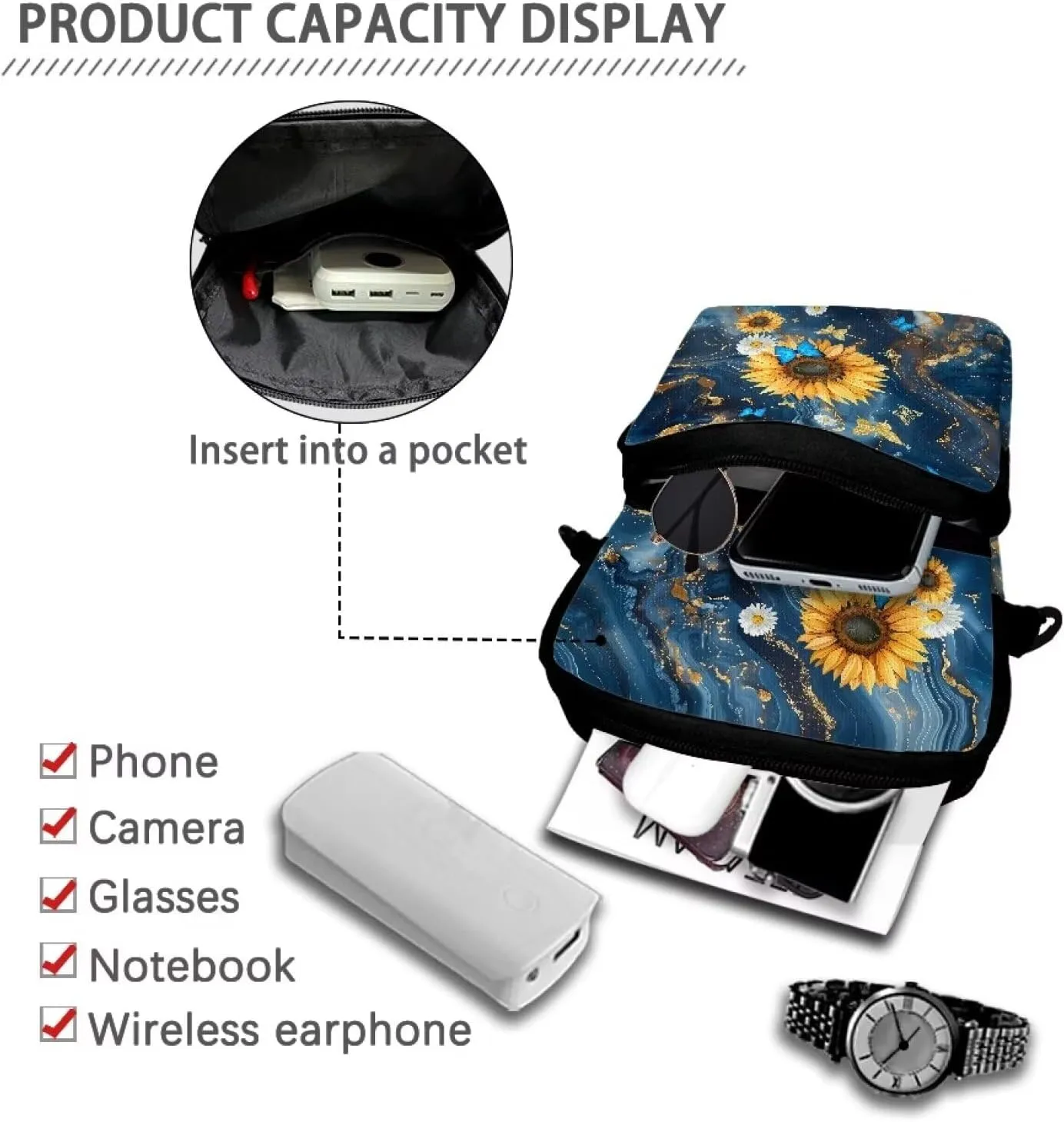 Small Crossbody Bags for Women Men Small Messenger Bag Purses Fanny Pack Wallet Bag Coin Purse Backpack Handbags