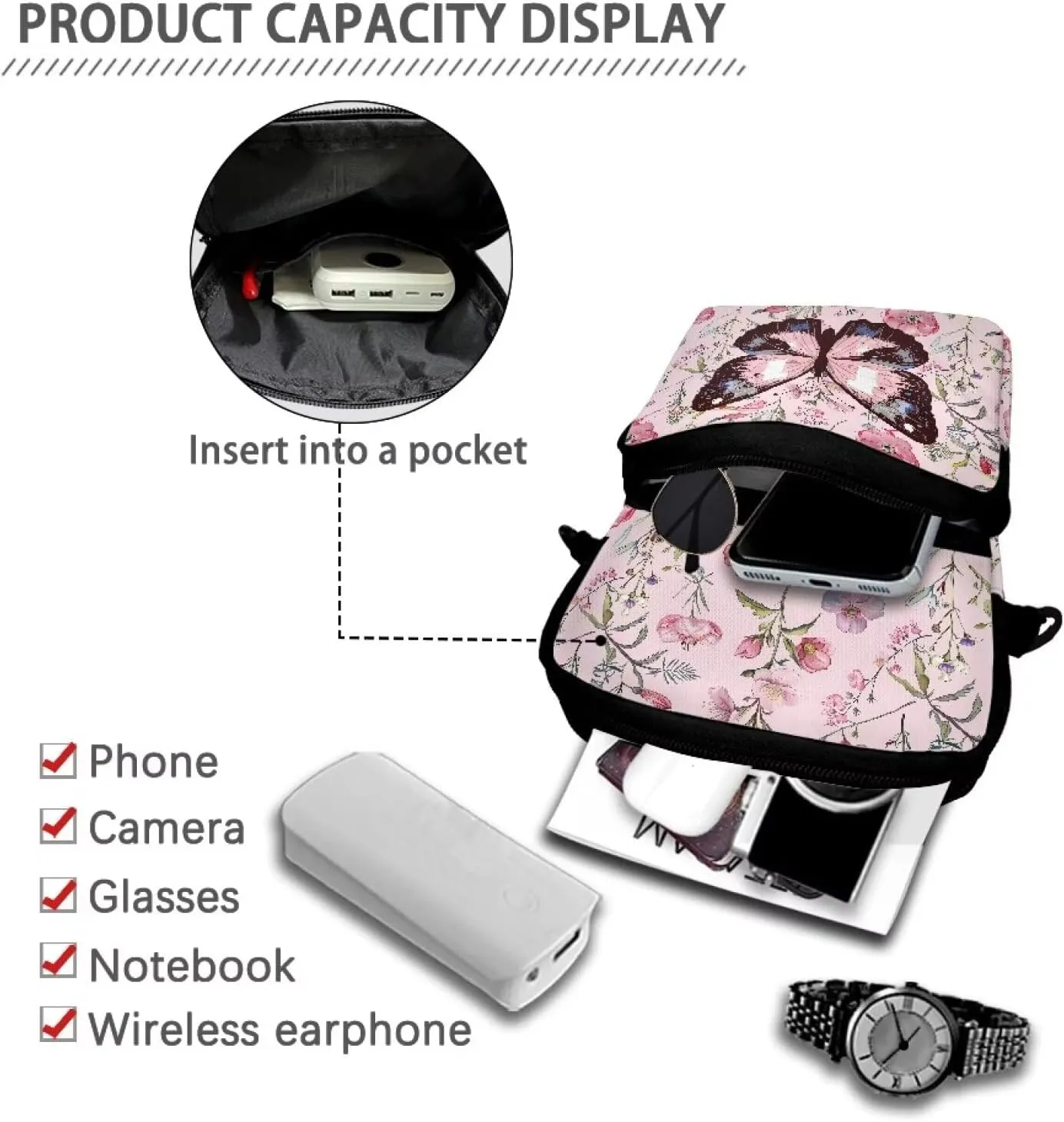 Small Crossbody Bags for Women Men Small Messenger Bag Purses Fanny Pack Wallet Bag Coin Purse Backpack Handbags