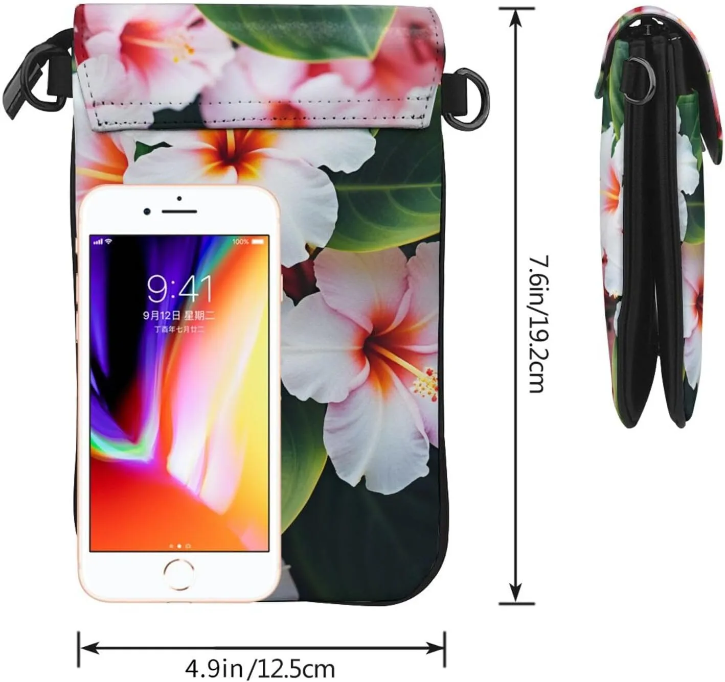 Small Crossbody Bags for Women,Leather Shoulder Bag for Cell Phone Purse with Strap and Lover Dog Paw Printed