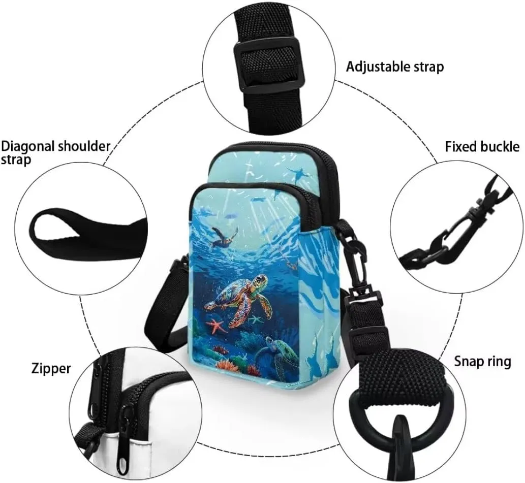 Small Crossbody Cell Phone Purse, Lightweight Mini Messenger Shoulder Handbag Wallet with Adjustable Strap