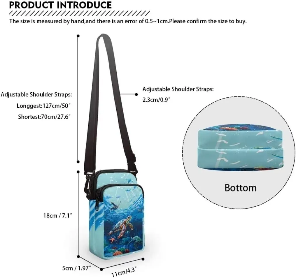 Small Crossbody Cell Phone Purse, Lightweight Mini Messenger Shoulder Handbag Wallet with Adjustable Strap