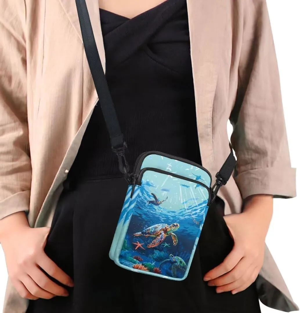 Small Crossbody Cell Phone Purse, Lightweight Mini Messenger Shoulder Handbag Wallet with Adjustable Strap