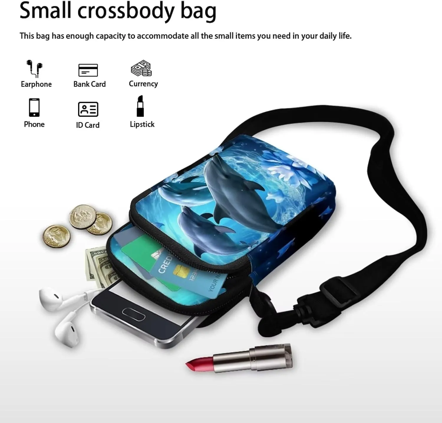 Small Crossbody Phone Bag for Women Cell Phone Purse Wallet Cute Shoulder Bag