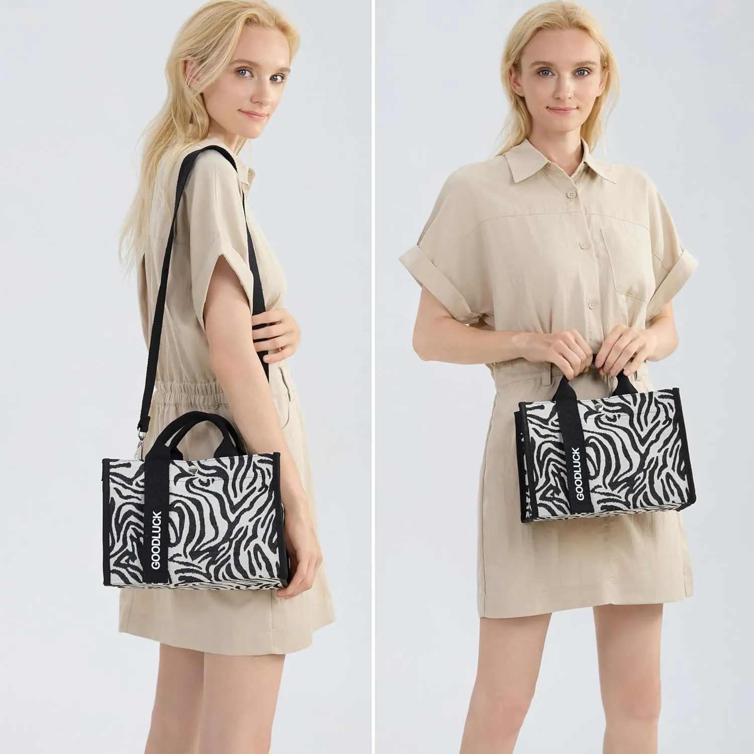Small Cute Canvas Tote Bag for Women,Crossbody Purse Everyday Satchel Shoulder Work Bags Handbags for Gift Beach Book