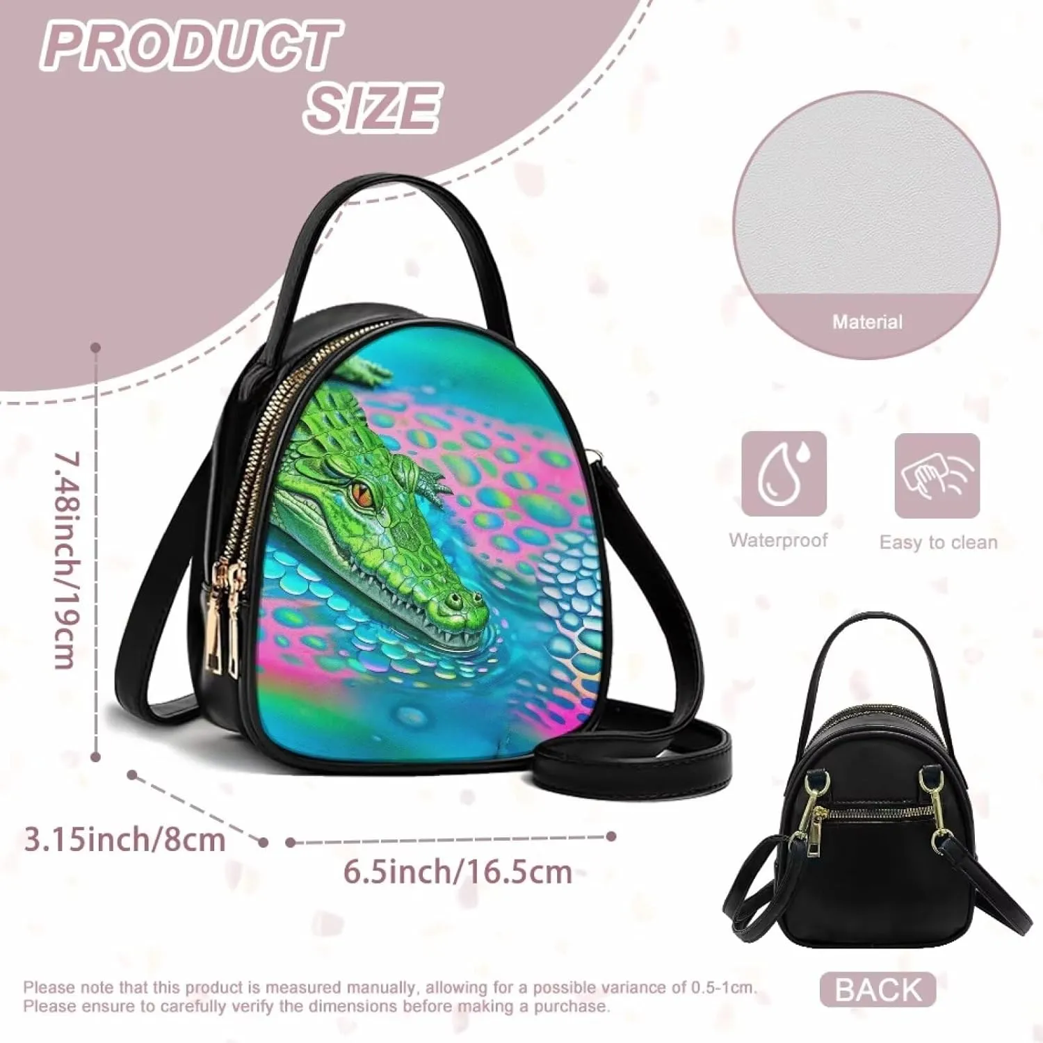 Small Purse Crossbody Bags for Women Leopard Print Handbag Travel, Snakeskin Shoulder Phone Holder Adjustable Strap