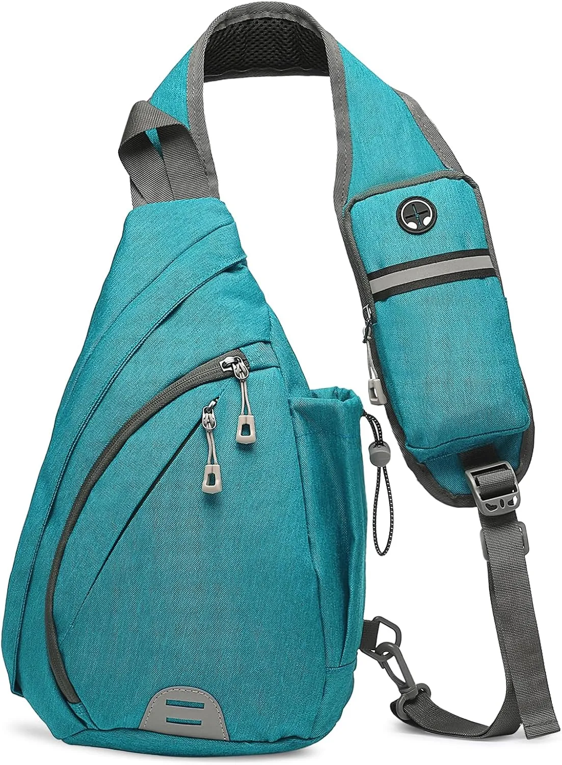 Small Sling Bag Crossbody Hiking Bag 9.36L Shoulder Bag with Headphone Jack, Man Women Crossbody Casual Backpack for Travel, Camping (Green)