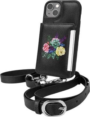 Smartish iPhone 13 Crossbody Wallet Case for Women - Dancing Queen [Purse/Clutch with Detachable Strap & Wristlet] Protective Cover with Credit Card Holder - Flavor of The Month