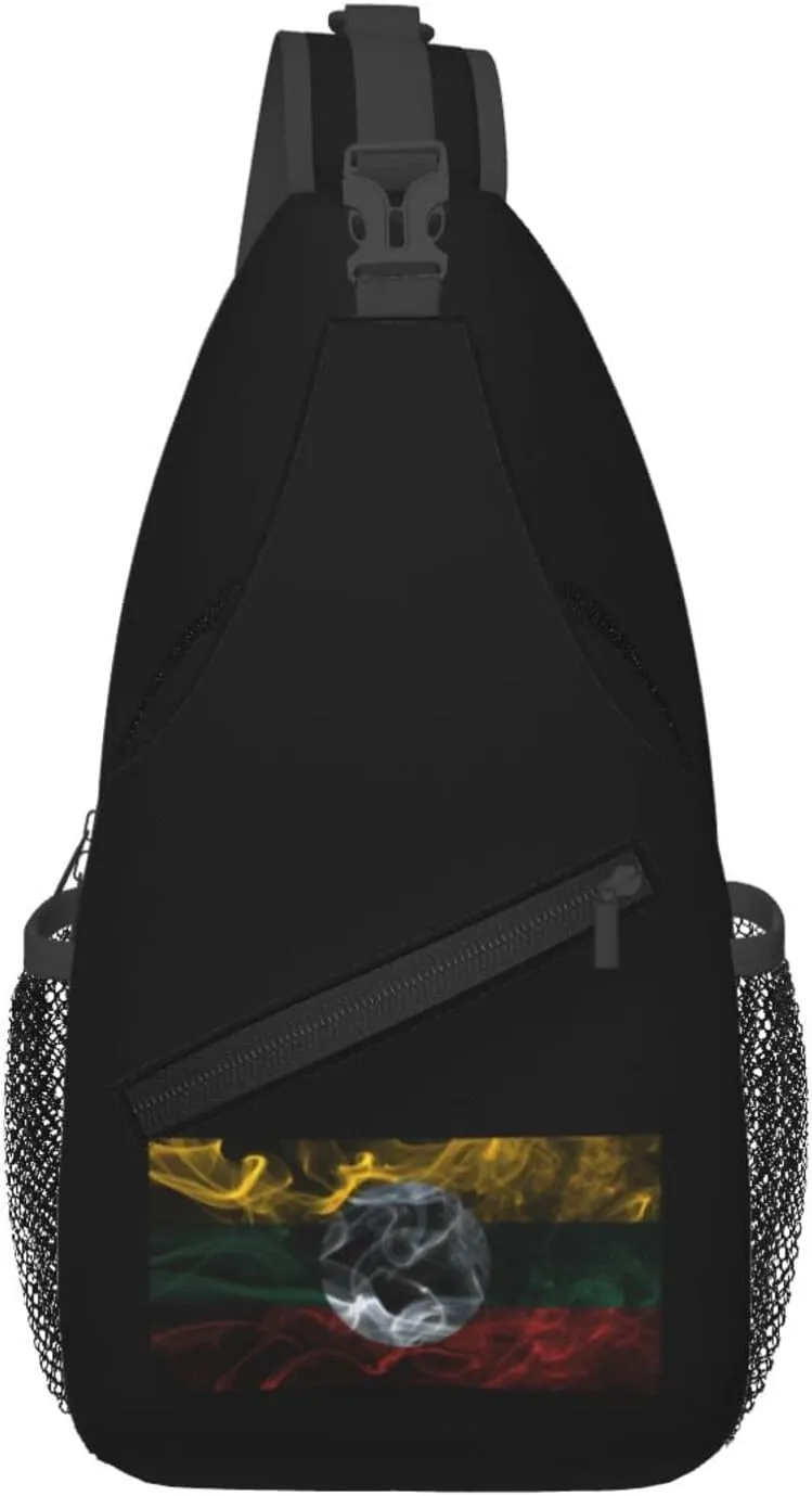 Smoke Style Flag Of The Shan State Crossbody Bags For Women Men Chest Backpack Gym Shoulder Bag Travel Outdoor Sports Casual Crossbody Bags
