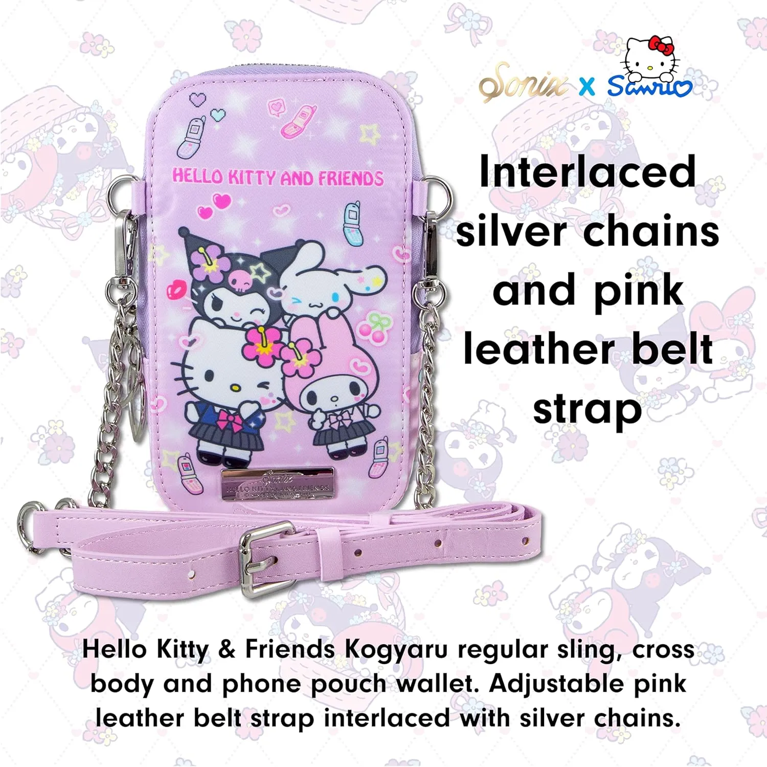 Sonix x Sanrio Phone Pouch - Universal Smartphone Purse and Wallet, Crossbody and Shoulder Bag