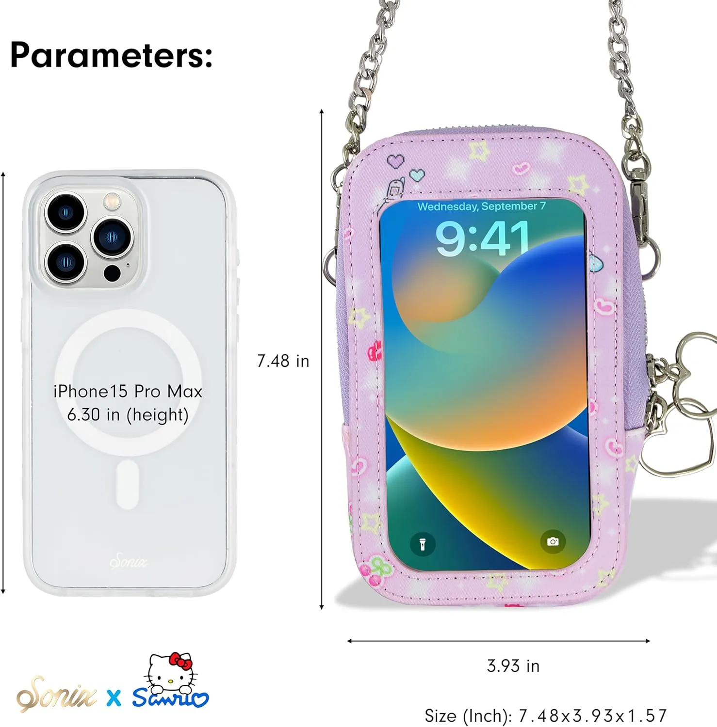 Sonix x Sanrio Phone Pouch - Universal Smartphone Purse and Wallet, Crossbody and Shoulder Bag