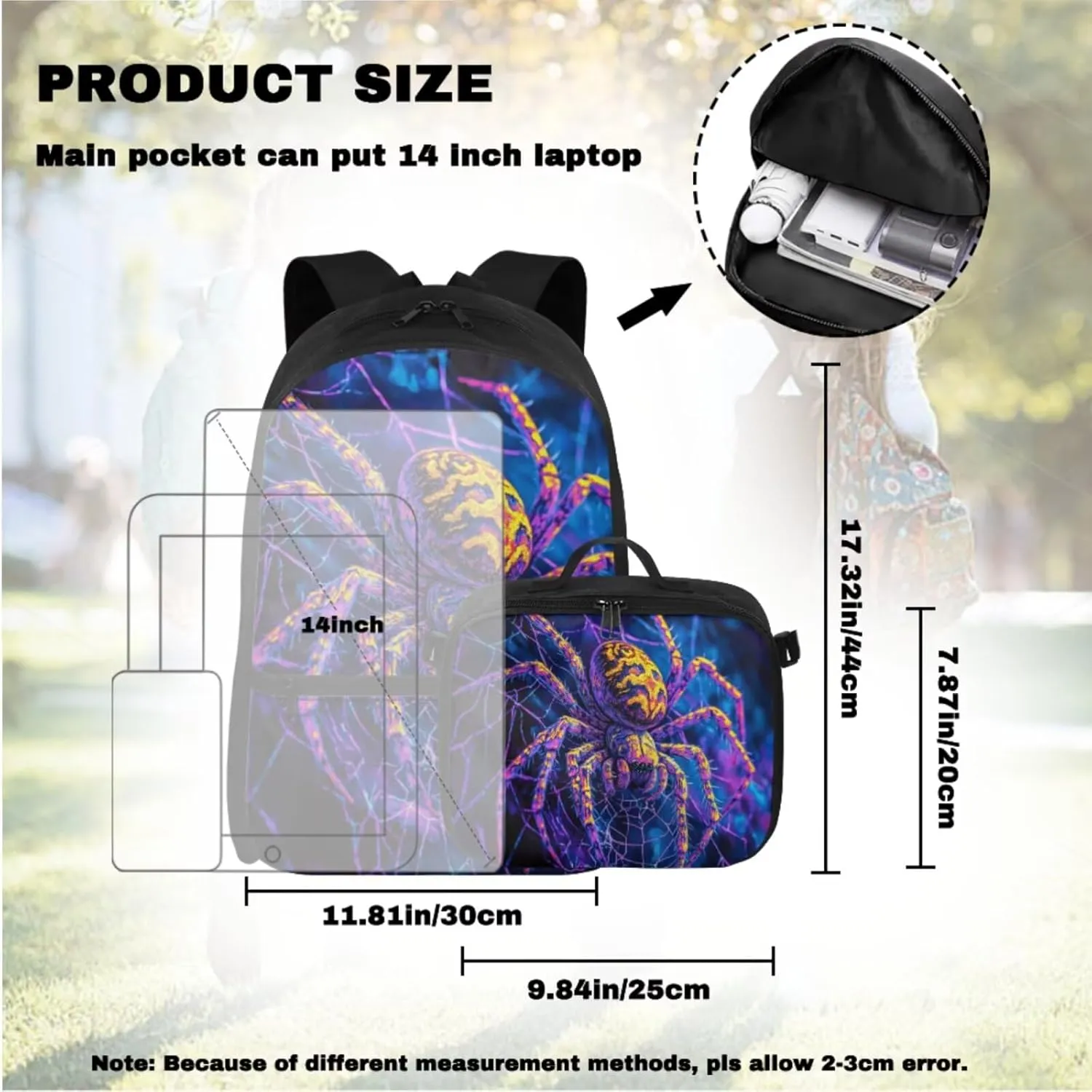 Spider Backpack for Boys with Lunch Box Cool Backpack for School Boys 8-10 6-8 Lightweight School Bag Set of 4 Kids Bookbag with Lunch Box Elementary Kindergarten Back Pack
