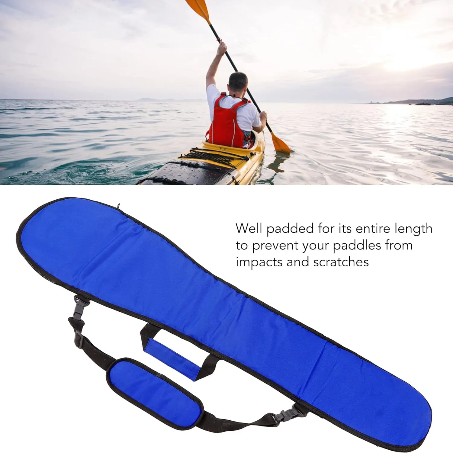 Split Rowing Bag with Heavy Duty Boat Shoulder Strap, Paddle Carry Bag, 600d Oxford Cloth for Boating