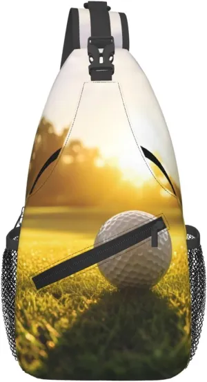 Sports Golf Ball Sling Bag Crossbody Bag for Men Women, Daypack Chest Backpack Shoulder Bag for Travle Hiking