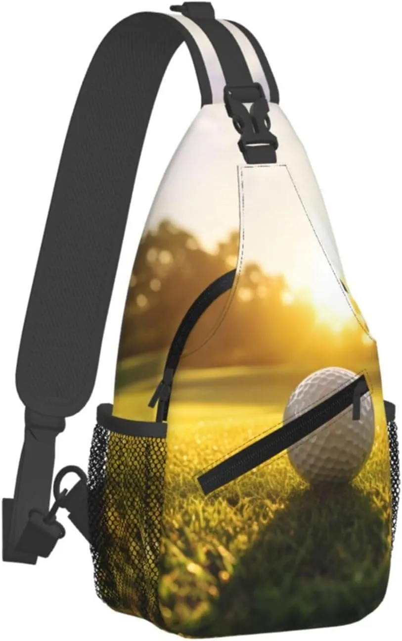 Sports Golf Ball Sling Bag Crossbody Bag for Men Women, Daypack Chest Backpack Shoulder Bag for Travle Hiking