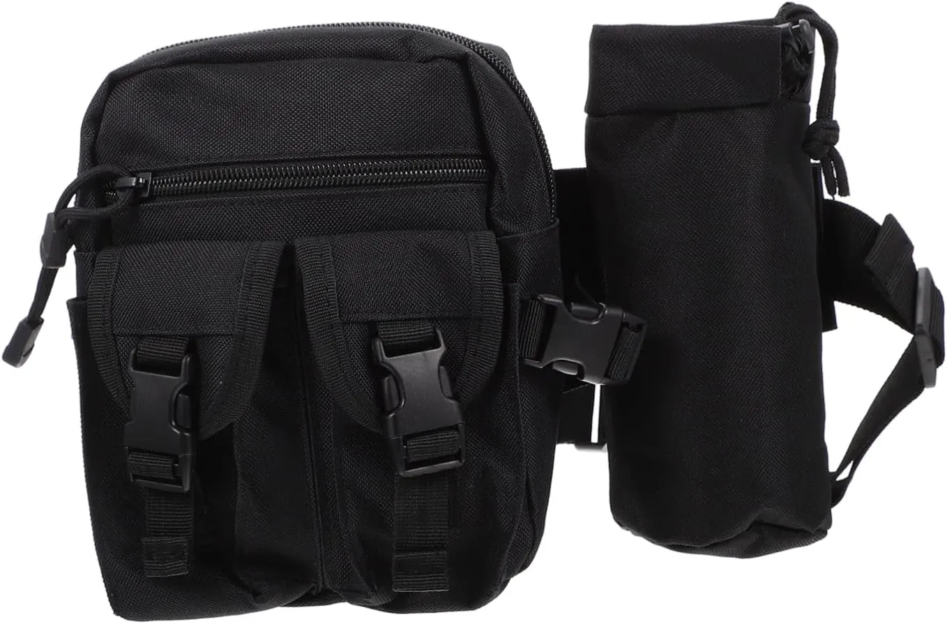 Sports Water Bottles Water Bottle Carrier Pouch Travel Crossbody Bag Nylon Bottle Bag Black Nylon