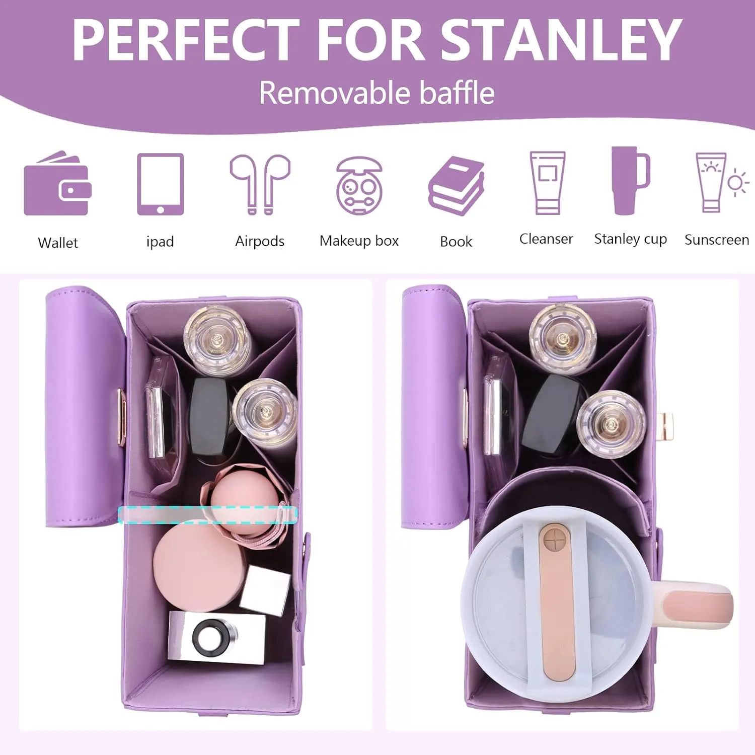 Stanley Outdoor Portable Crossbody Cup Storage Bag with Purse, Crossbody Bag for Stanley Bottle