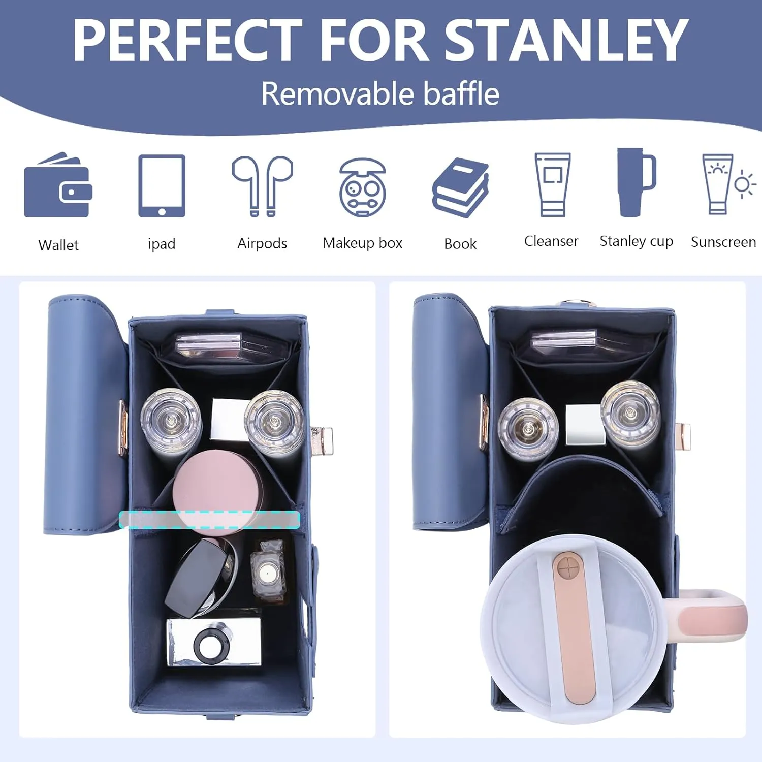 Stanley Outdoor Portable Crossbody Cup Storage Bag with Purse, Crossbody Bag for Stanley Bottle
