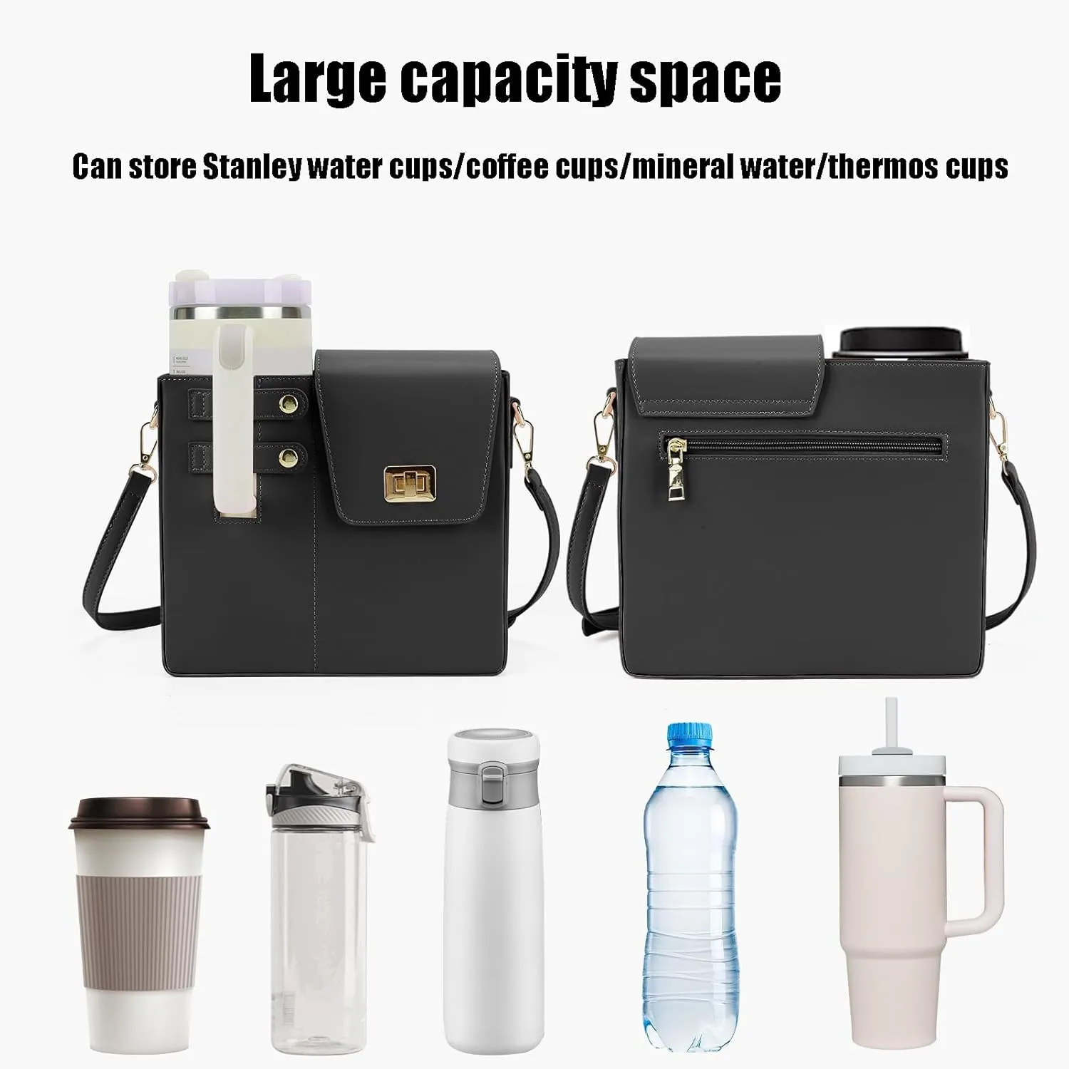 Stanley Purse,Water Bottle Bag Outdoor Portable Crossbody Bag Stanley Cup Holder with Strap Women's Shoulder Bags