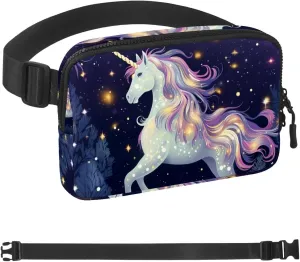 Starry Unicorn-818 Belt Bag for Men and Women Fanny Pack,Belt Bag with Adjustable Strap,Fashion Crossbody Everywhere Belt Bag for Travel Outdoors Running Hiking