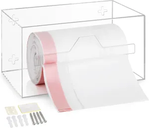 Storage Standard Trash Bag Dispenser - Acrylic Roll Holder, Garbage Bag Organizer for Home or Shops - Small