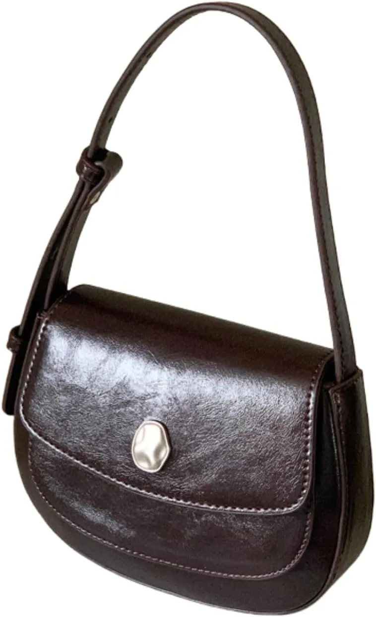 Stylish Simplicity Shoulder Bag,Women's Minimalist Handbag - Pure Color Chic Crossbody & Underarm Bag with Retro Charm
