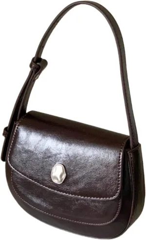 Stylish Simplicity Shoulder Bag,Women's Minimalist Handbag - Pure Color Chic Crossbody & Underarm Bag with Retro Charm