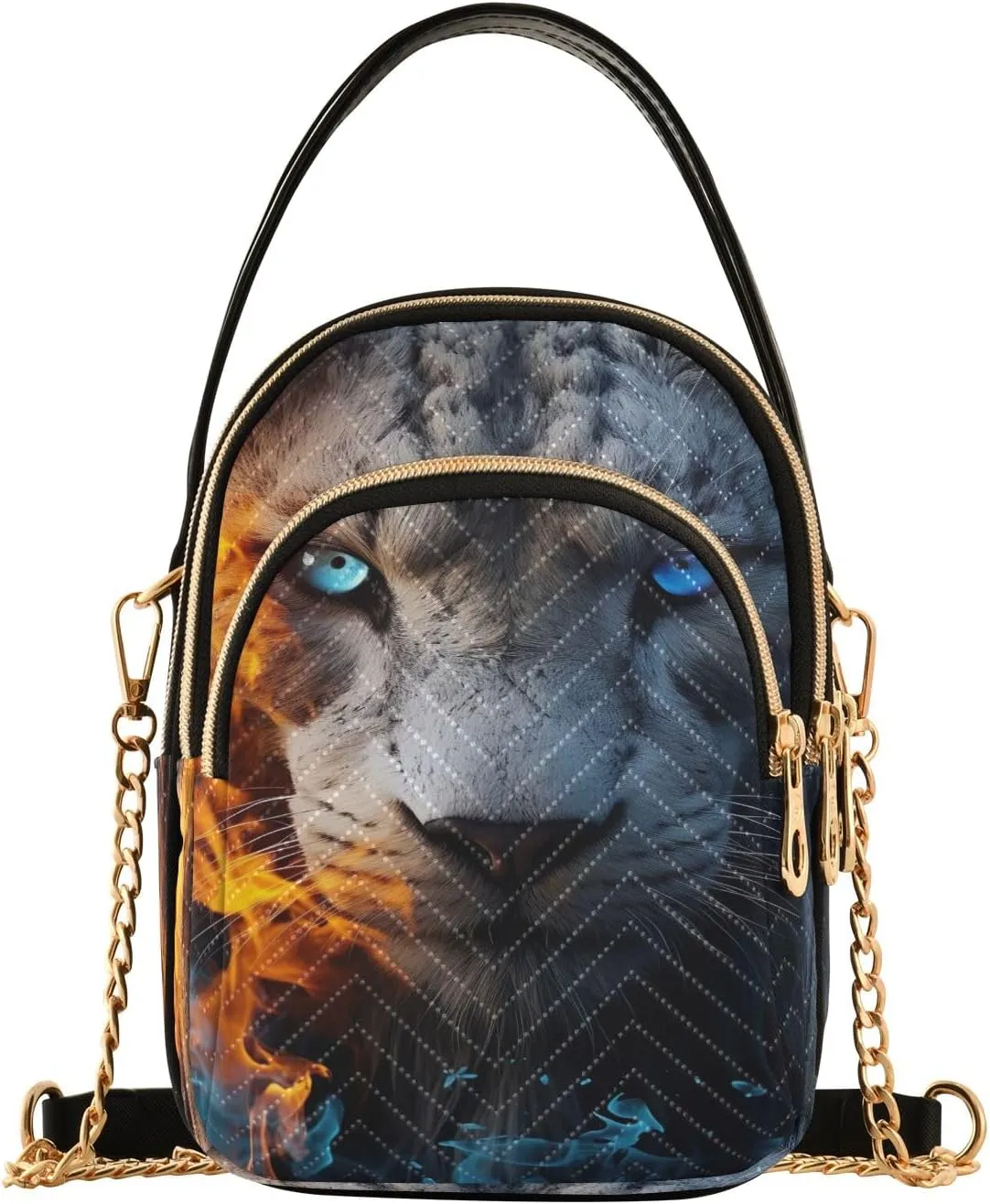 Sunset Dolphins Jumping in Water Cross Body Bag for Woman Travel Triple Zip Small Shoulder Purse, Small Sling Bag