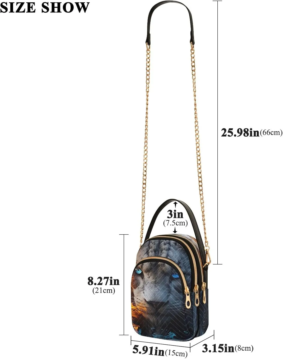Sunset Dolphins Jumping in Water Cross Body Bag for Woman Travel Triple Zip Small Shoulder Purse, Small Sling Bag