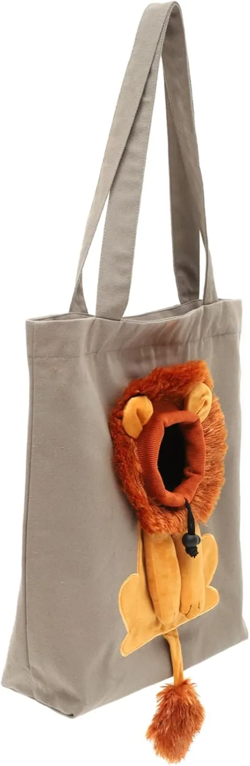SUPVOX Collapsible Cat Carrier Bag Cute Lion Shaped Satchel for Pets Travel Pouch Lightweight Canvas Design for Pet Sling for Cats