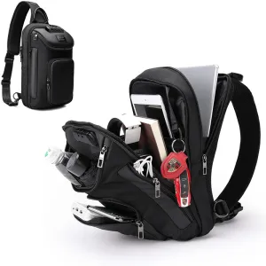 SUUTOOP 2020 Men OXford Waterproof Multifunction Shoulder Bag Crossbody Bags Messenger Chest Bag Short Trip Travel Pack for Male
