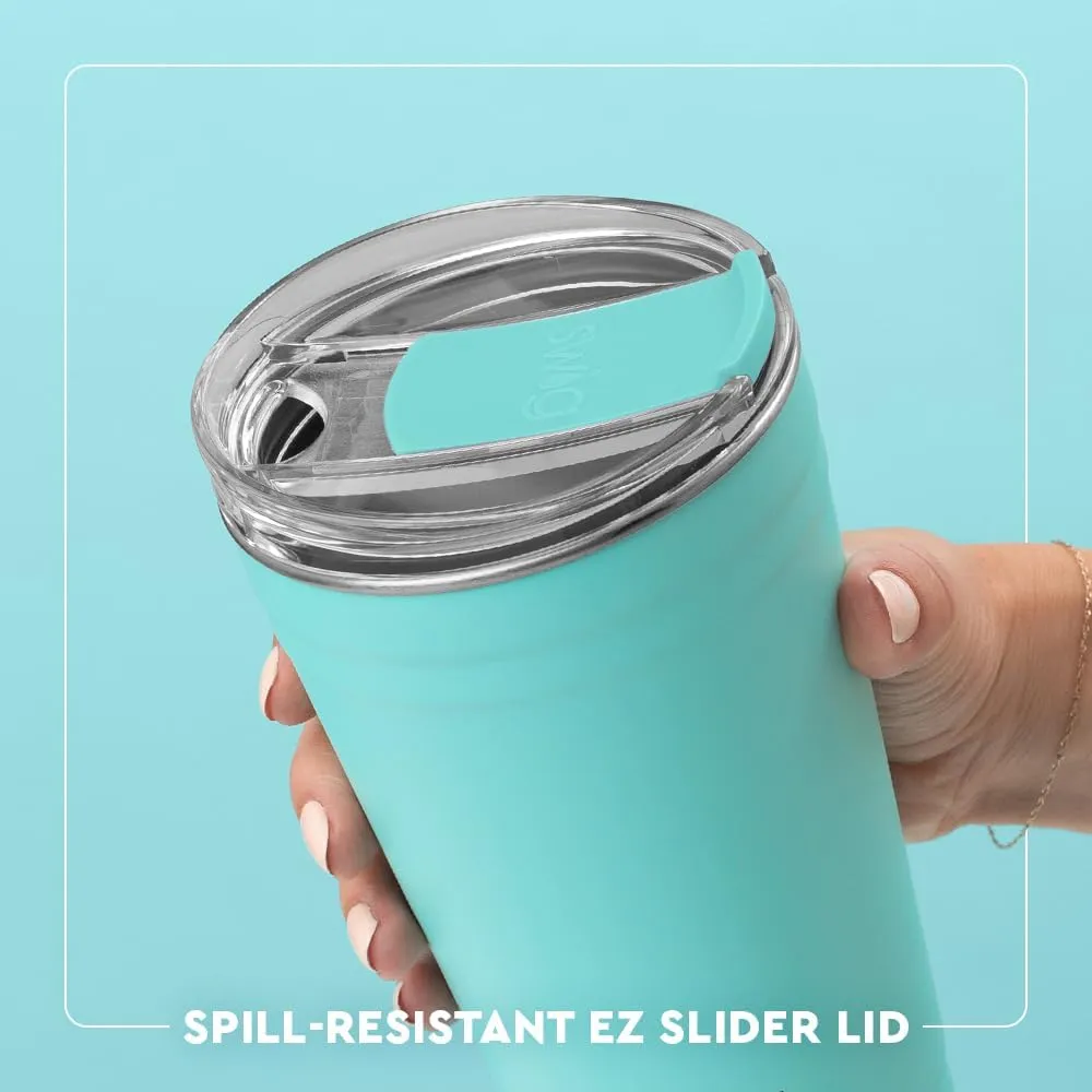Swig Life 24oz Party Cup, Stackable Insulated Travel Coffee Tumbler with EZ Slider Lid, Cup Holder Friendly Travel Thermos, Stainless Steel 24 oz Tumbler, Reusable Coffee Mug (Dreamsicle)