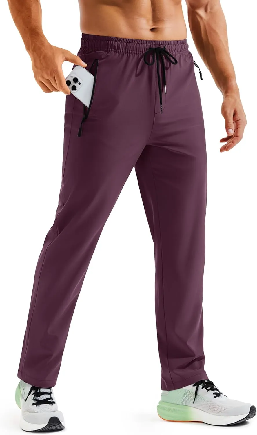 TACVASEN Mens Lighweight Hiking Pants Athletic Casual Quick Dry Stretch Water Resistant Joggers with Pockets Workout Gym