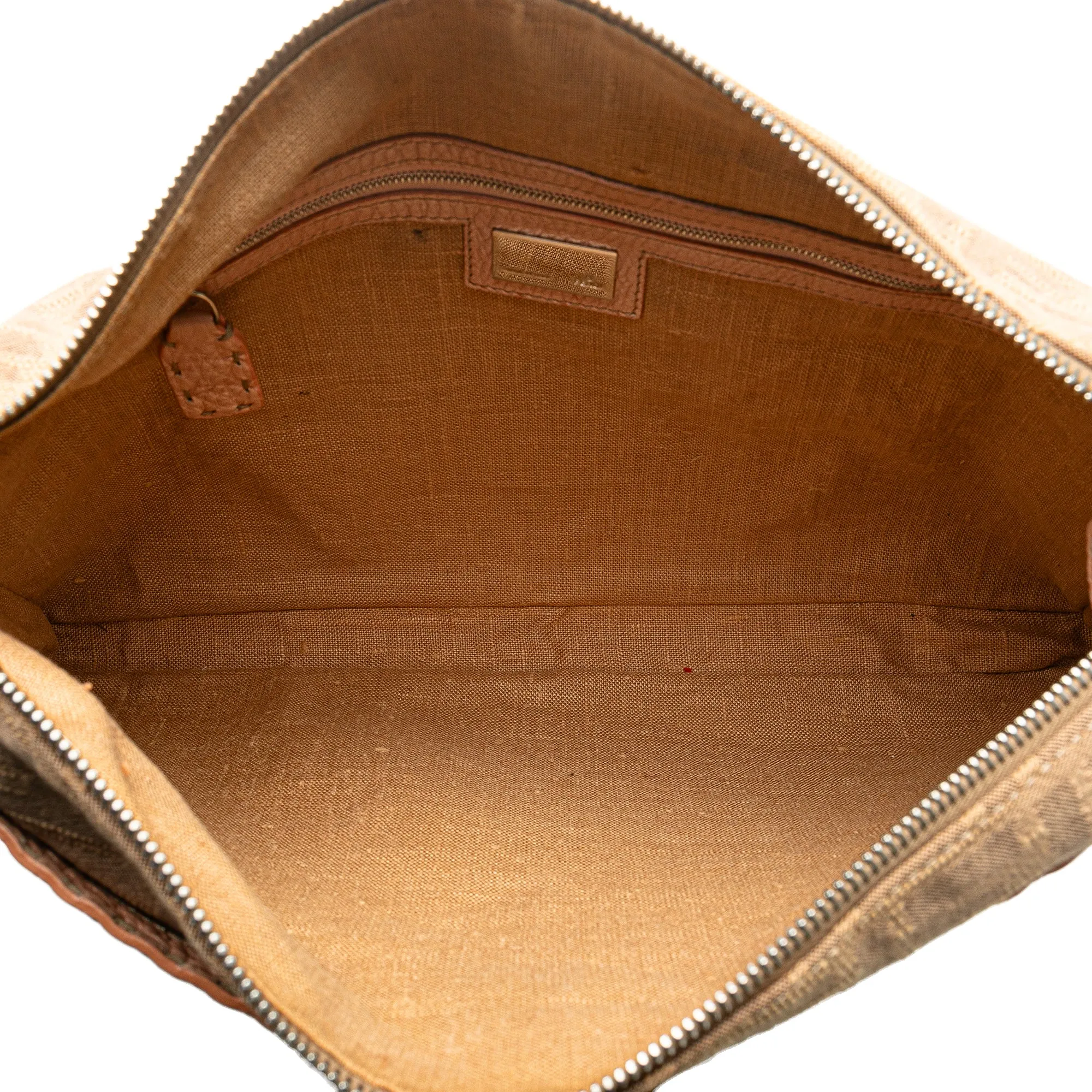 Tan Fendi Selleria Zucca Canvas Crossbody