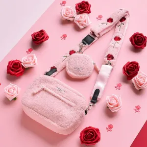 Teddy Love-a-Lot Dog Walking Bag Bundle - Embroidered Roses Teddy