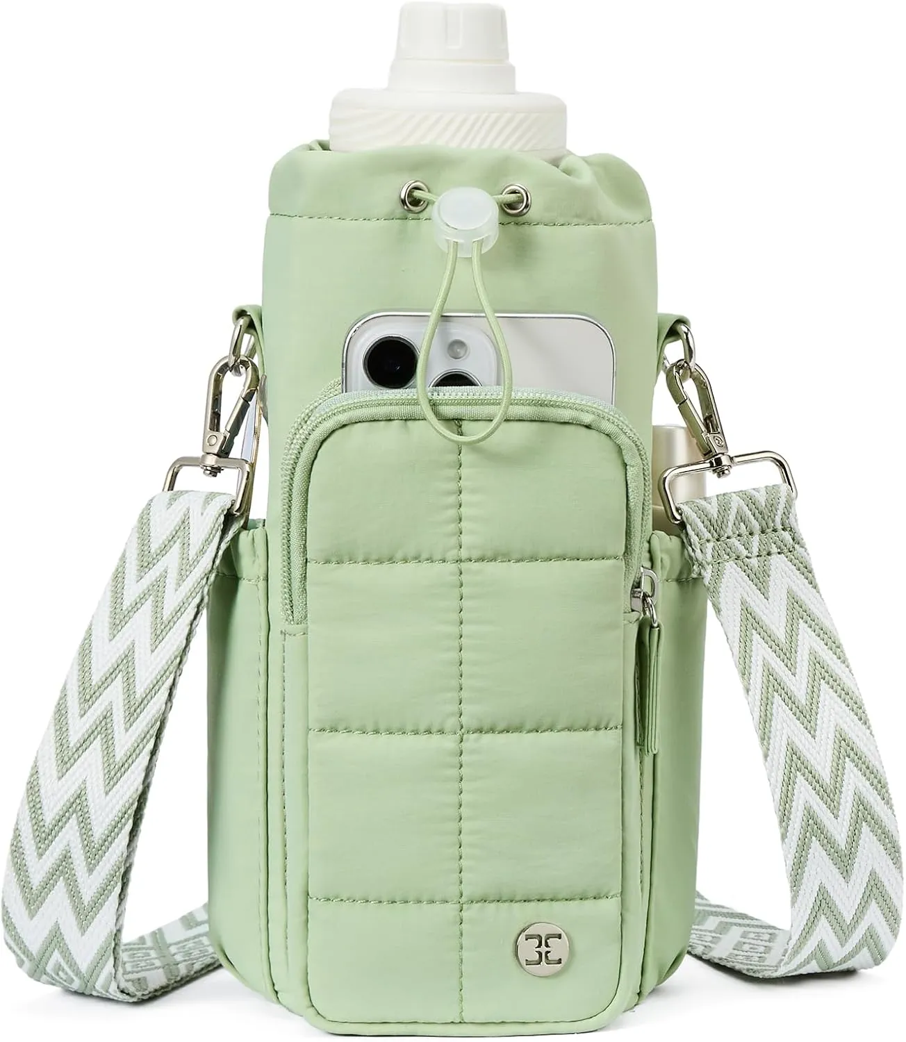 Telena Water Bottle Holder with Strap 40 oz Crossbody Water Bottle Bags for Women Men Walking, Running