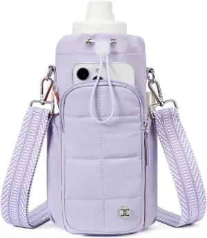 Telena Water Bottle Holder with Strap 40 oz Crossbody Water Bottle Bags for Women Men Walking, Running