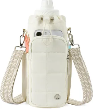 Telena Water Bottle Holder with Strap 40 oz Crossbody Water Bottle Bags for Women Men Walking, Running