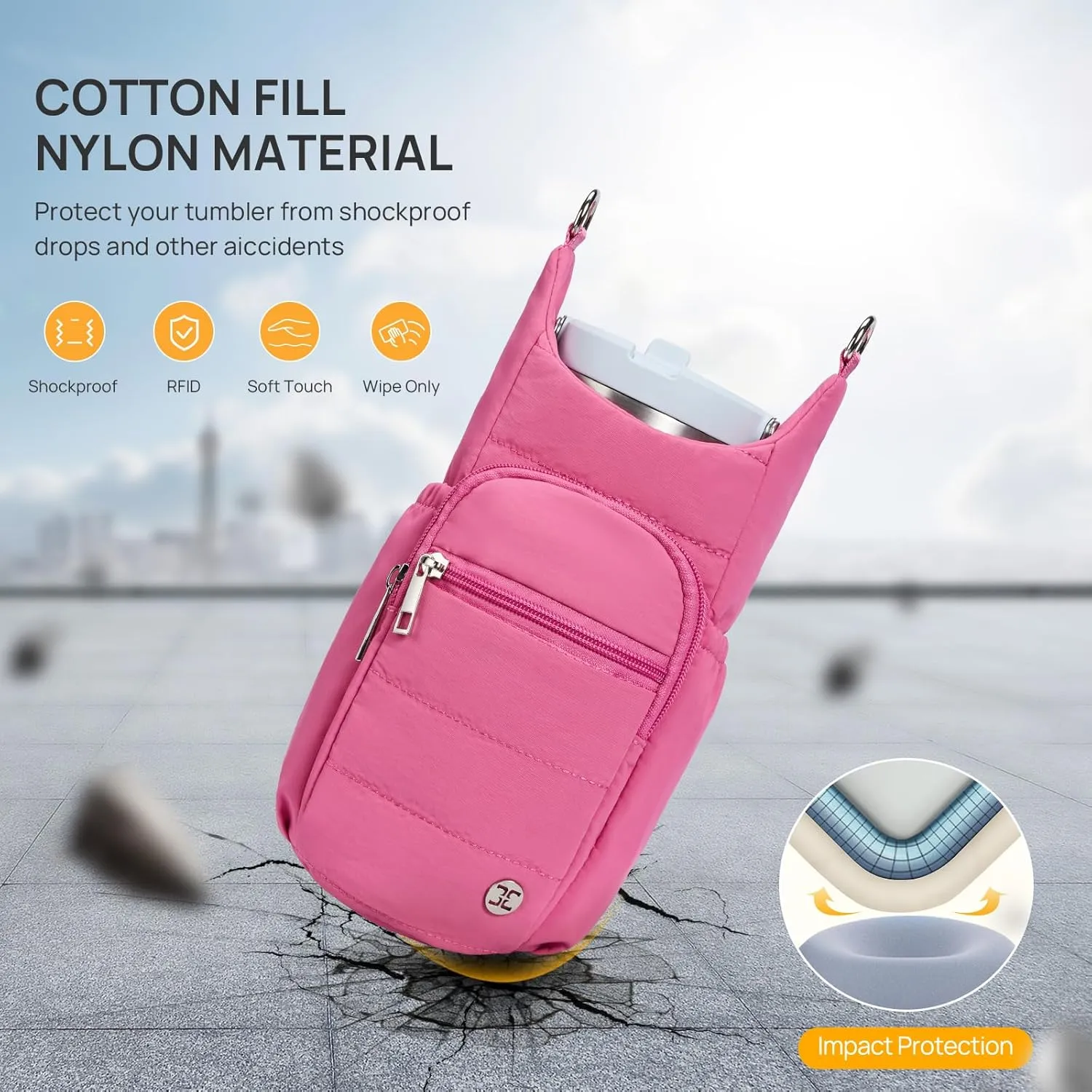 Telena Water Bottle Holder with Strap Crossbody Bags for Women for Walking, Hiking, Cycling