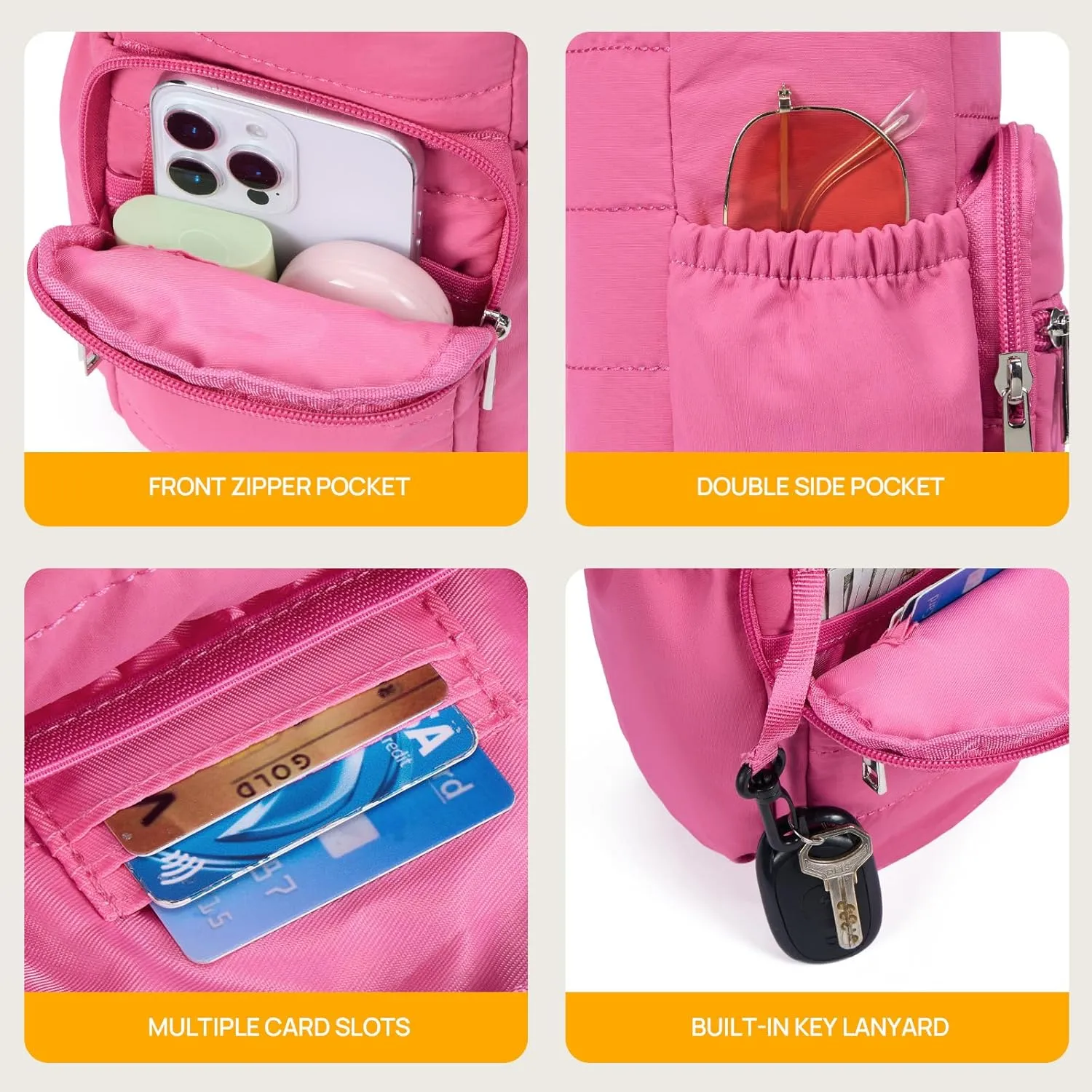 Telena Water Bottle Holder with Strap Crossbody Bags for Women for Walking, Hiking, Cycling