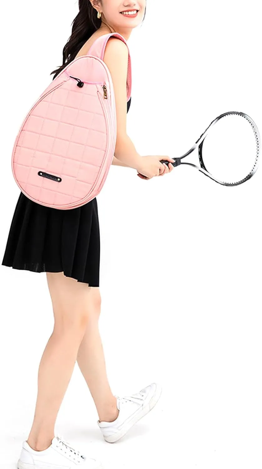 Tennis Racket Holder Shoulder Purse With Fashion Designs Chest Crossbody Bag Slings Bag For Outdoor Sports Enthusiasts