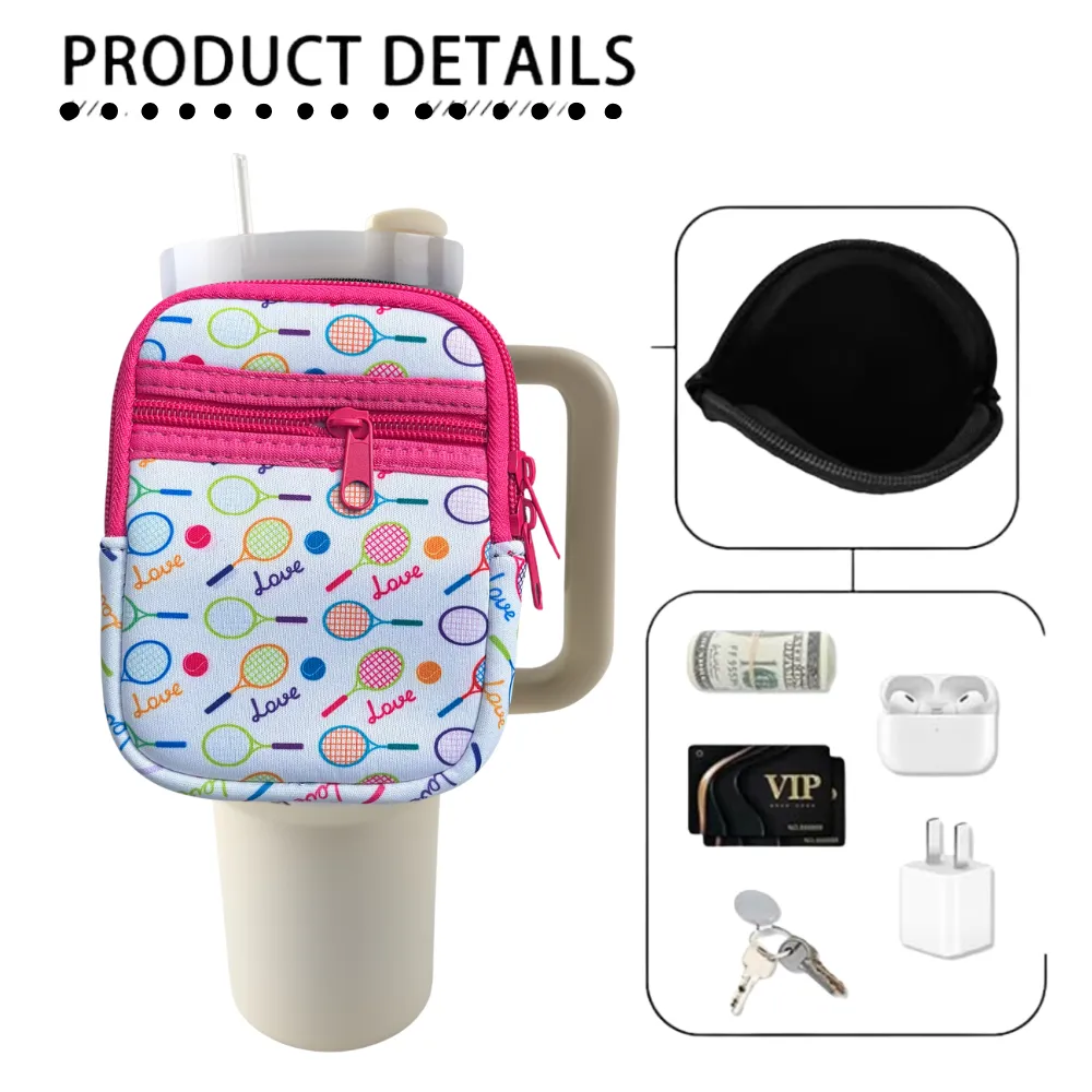 Tennis Water Bottle Pouch -Pink