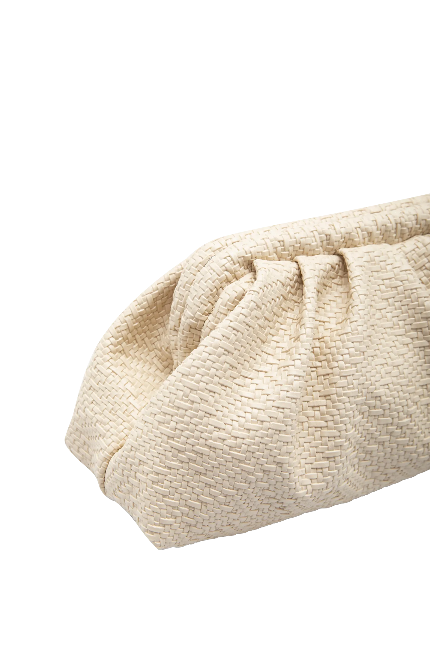 Textured Pouch Crossbody Bag - Cream
